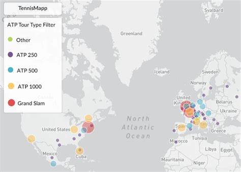 Tennis Map - ATP 2022 Calendar - TennisMapp 2 - SmartCarto.com