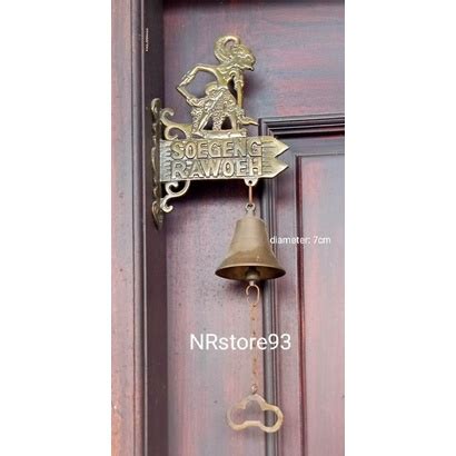 Jual Bel Pintu Rumah Lonceng Rumah Kuningan Antik Motif Wayang