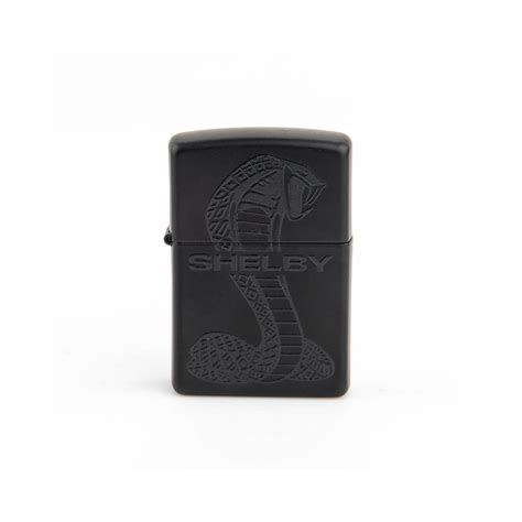 Zippo Lighter Shelby Tiffany Snake Logo Matte Black