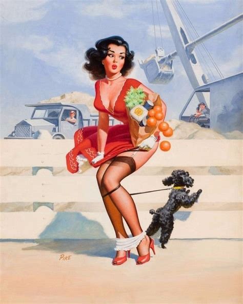 Art Frahm Pin Up Girl Art Print 32x24