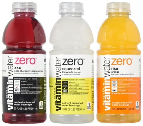 Glaceau Vitamin Water Zero Nutrition Label Blog Dandk