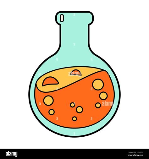 Cartoon Beaker And Test Tube