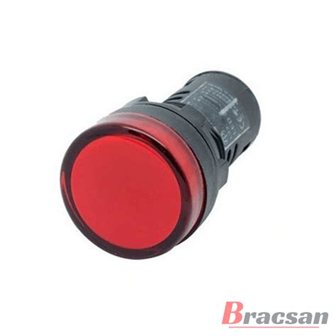 Indicador Piloto Luminoso Led De Mm Rojo Verde Vac Vdc Cnc Bracsan