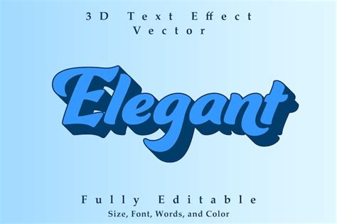 Premium Vector 3D Elegant Text Effect Template For Creative Projects