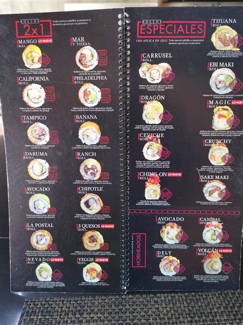 Carta Del Restaurante La Postal Teriyaky Sushi Tijuana