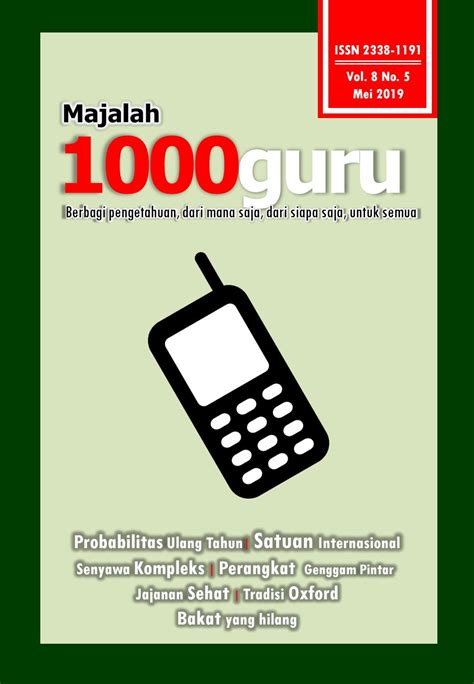 Majalah 1000guru Vol 07 No 05 Edisi 98 Mei 2019 By Majalah