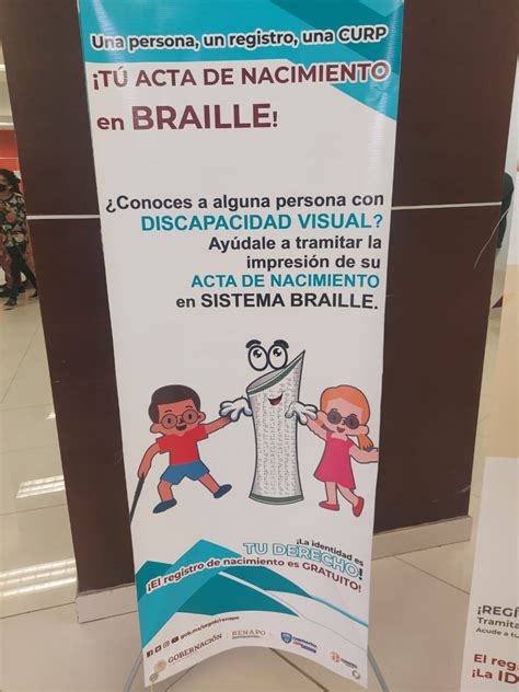 Expide Registro Civil Actas De Nacimiento En Sistema Braille Gratis