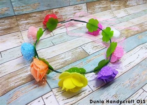 Jual Flower Crown Pelangi Flower Headpiece Mahkota Bunga Bando