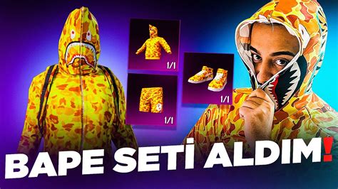 BAPE SETİ ALDIM EKİBİMİ ŞOK ETTİM OYUNDA OLMAYAN SETİ ALMAK PUBG