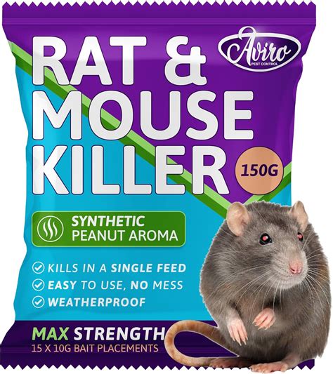 Aviro Rat and Mouse Poison (150g) - Maximum Strength Rat Poisoning