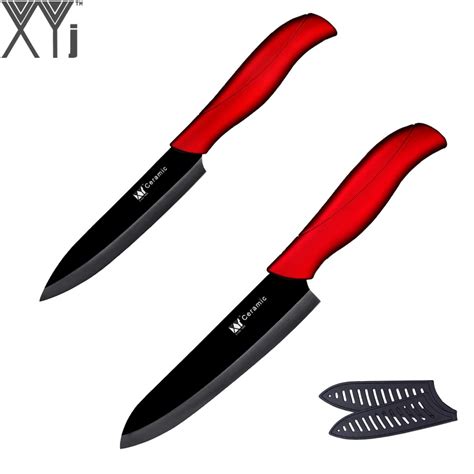 XYj Red Handle Kitchen Knives Non Stick Cooking Tools 6 Inch Chef 5