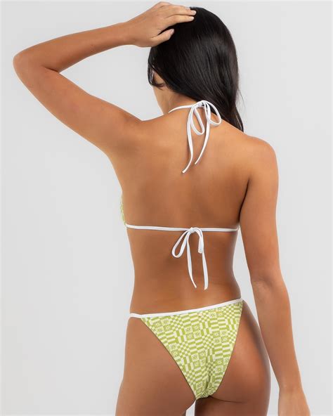 Shop Rhythm Horizon Slide Triangle Bikini Top In Palm Fast Shipping