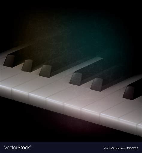 Abstract grunge music dark background with piano Vector Image