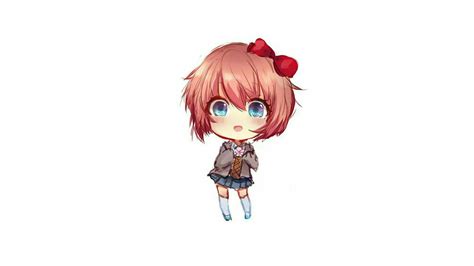 Sayori Chibi (Wallpaper version) by ProJeCtAnima on DeviantArt