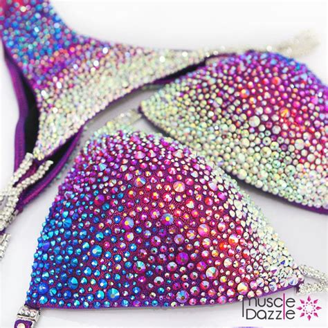 Purple Fitness Competition Bikini CB273 Etsy