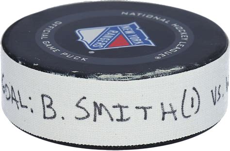 Amazon Brendan Smith New York Rangers Game Used Goal Puck From