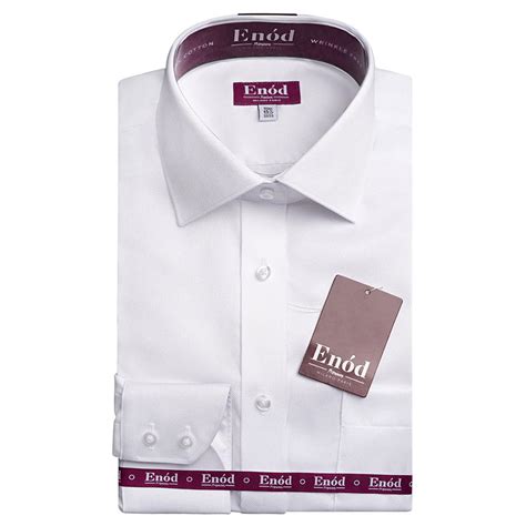 Enod Purple Label White On White 100 Cotton Slim Premium Shirt 20