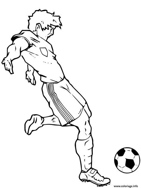 Coloriage Sport Joueur De Foot Dessin Sport à imprimer