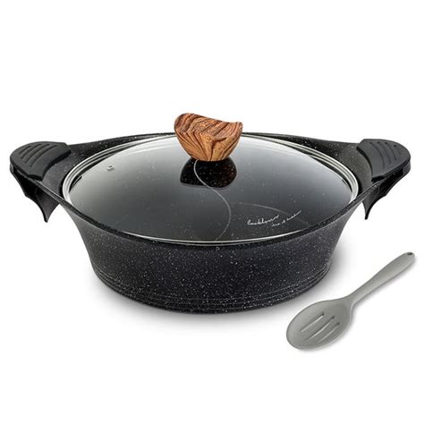 Aluminum Nonstick Shabu Shabu Hot Pot With Lid Homary UK