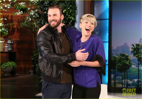 Chris Evans Scares Scarlett Johansson On Ellen Watch Now Photo