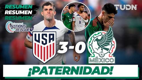 Resumen Y Goles Estados Unidos 3 0 México Concacaf Nations League