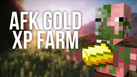 How To Build A Simple Afk Gold And Xp Farm In Minecraft With No Redstone Youtube