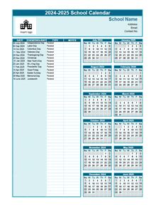 Calendar Attendance Dates Template Josi Wenona