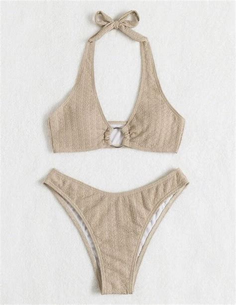 Halter High Cut Bikini Set Women S Fashion Swimwear Bikinis