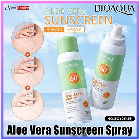 BIOAQUA Aloe Vera SUNSCREEN Spray SPF60 PA 150ml Broad Waterproof