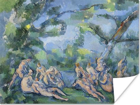 Affiche Les grandes baigneuses peinture de Paul Cézanne 120x90 cm