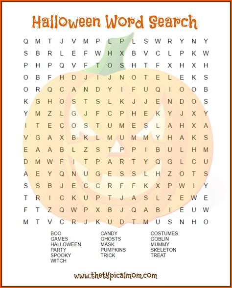 Free Printable Halloween Word Searches Dev Onallcylinders