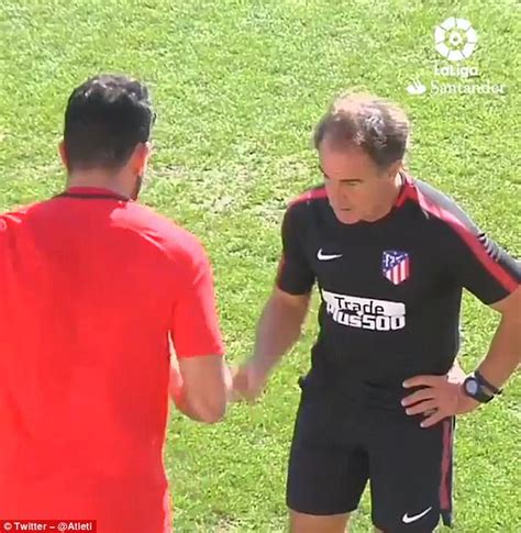 Diego Costa Put Through His Paces By Atletico Madrid Coach Daily Mail