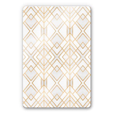 Glasbild Fredriksson Goldene Geometrie Wall Art De