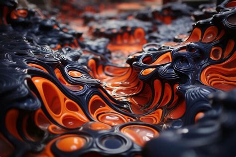 Premium Photo Flow Of Hot Fluid Lava