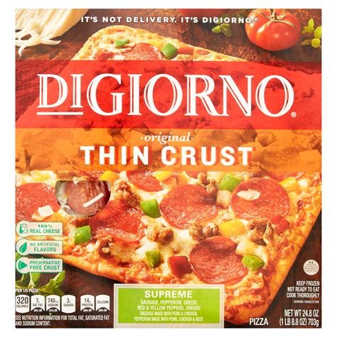 Digiorno Harvest Wheat Thin Crispy Crust Supreme Pizza