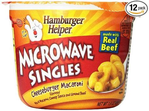 Betty Crocker Hamburger Helper Microwave Singles Cheeseburger Macaroni ...