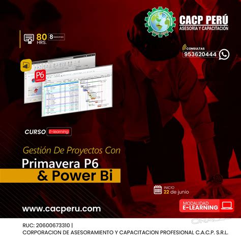 Cacp Per Curso Gesti N De Proyectos Con Primavera P Y Power Bi