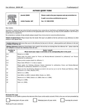 Fillable Online Biomol Author Query Form Biomol It Fax Email Print