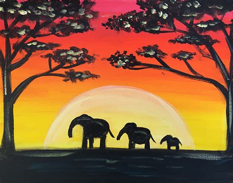 Sunset Paintings For Kids