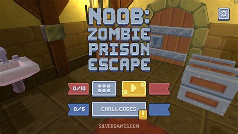 Noob Zombie Prison Escape Play Online On Silvergames 🕹️