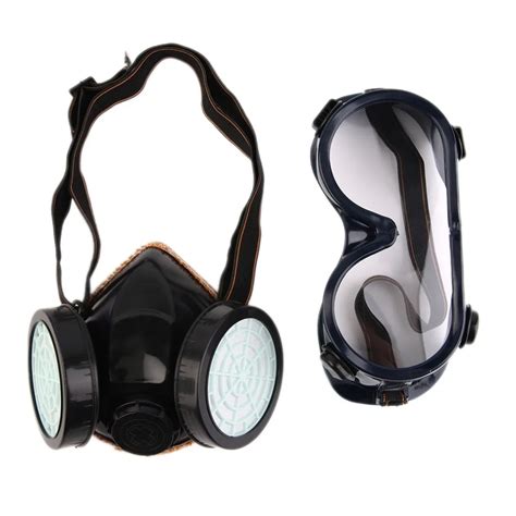 New Protection Filter Dual Gas Mask Chemical Gas Anti Dust Paint Respirator Face Mask With