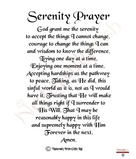 Printable Serenity Prayer Images Free Lomibin