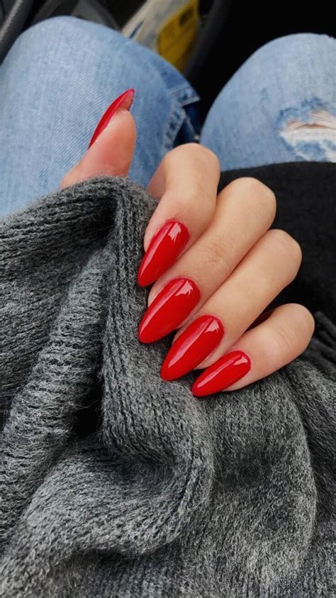 Classic Red Nails Red Acrylic Nails Acrylic Nail Designs Red Nail