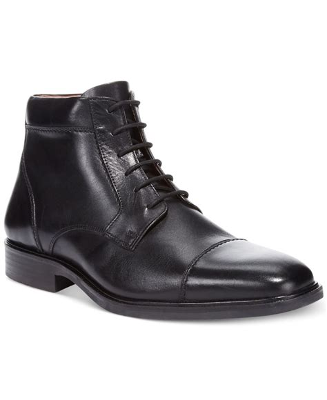 Johnston And Murphy Tillman Waterproof Cap Toe Boots In Black For Men Lyst