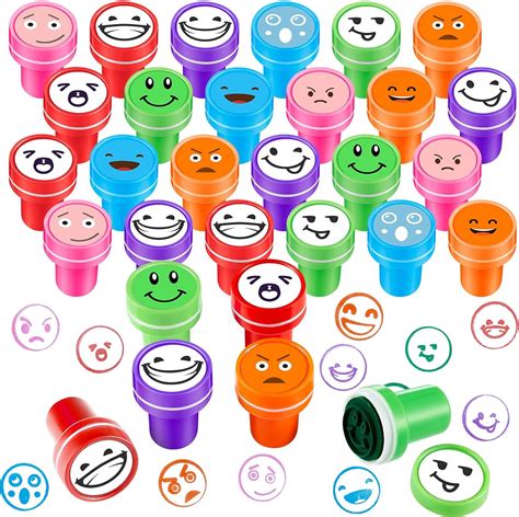 Amazon Affrolling 24 Pieces Pre Ink Teacher Stamp Smile Stamps