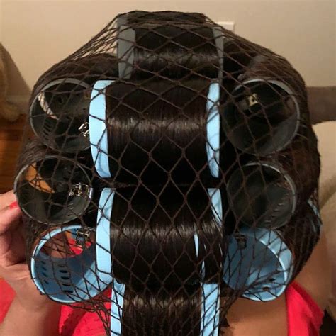 Pin By T Shima On Tightly Wetset Hair Rollers Big Hair Rollers