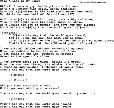 Take A Look At My Heart Bluegrass Lyrics With Chords