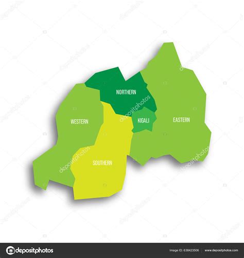 Ruanda Mapa Pol Tico Las Divisiones Administrativas Provincias Mapa