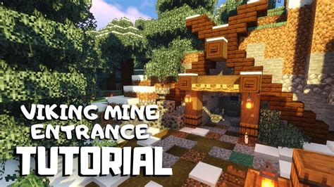 Minecraft How To Build A Viking Mine Entrance Snowy Viking Village