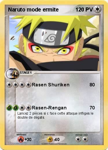 Pokémon Naruto mode ermite 7 7 Rasen Shuriken Ma carte Pokémon